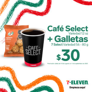 Café Select + Galletas = $30 (por tiempo limitado)