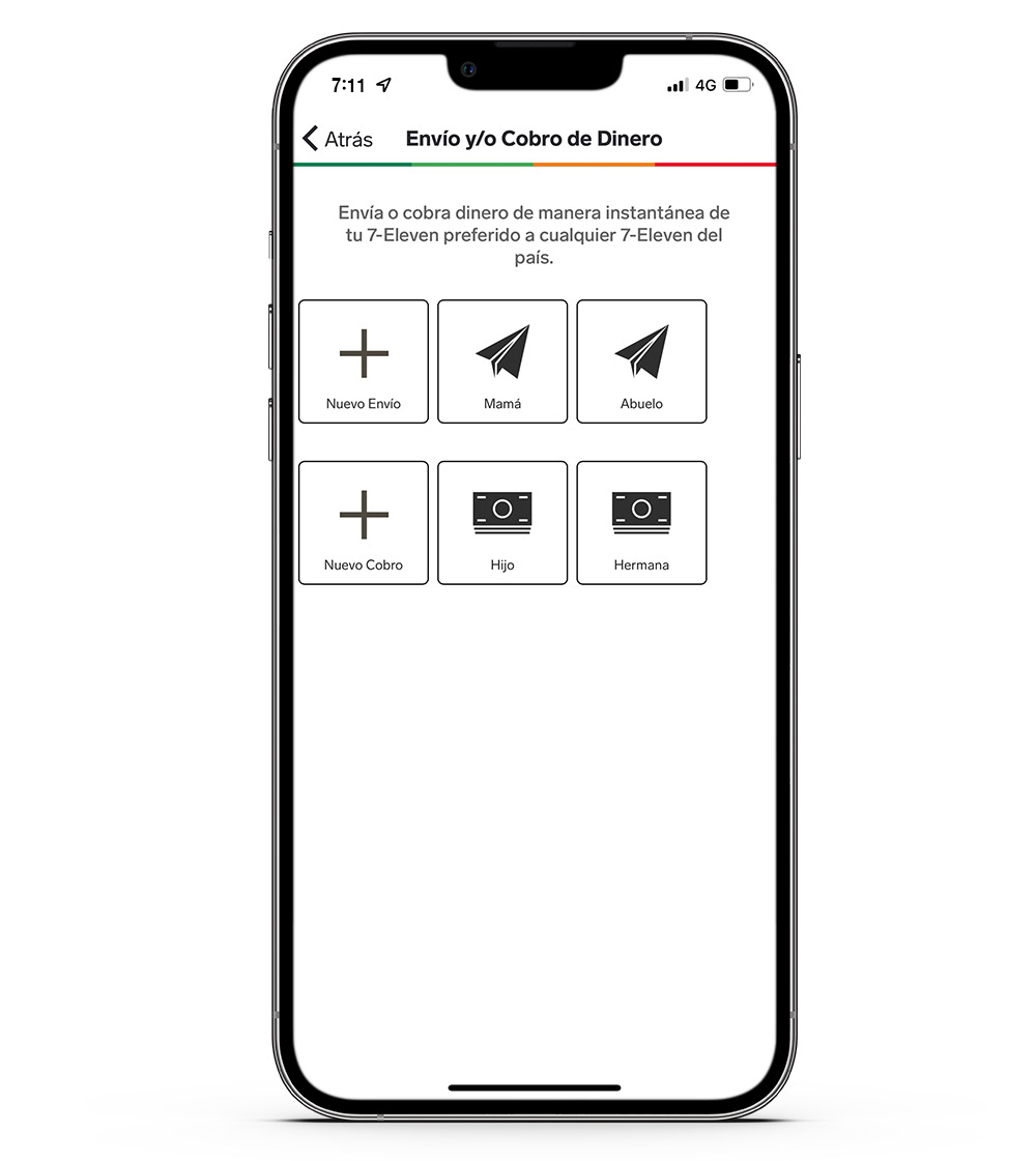 Envío y Cobro de Dinero en App 7-Eleven